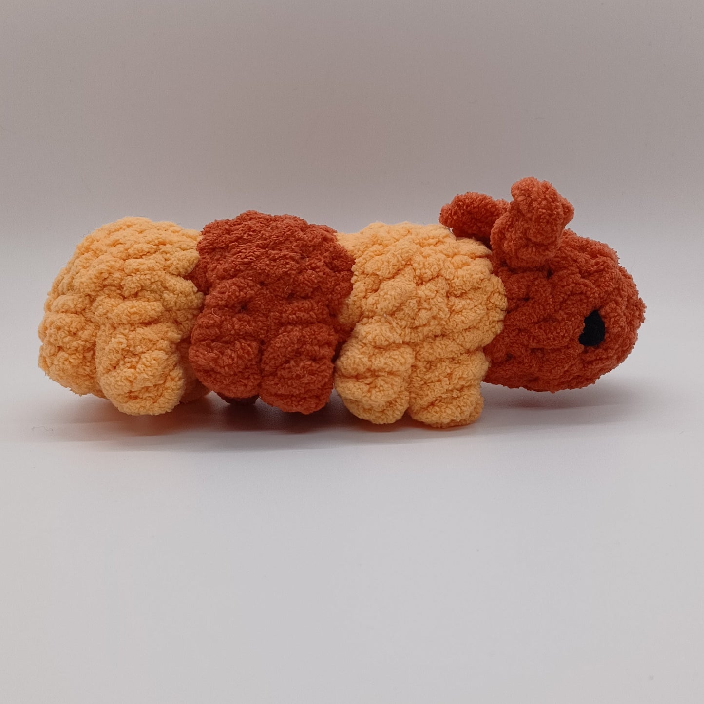 Caterpillar Plush with Yarn Eyes