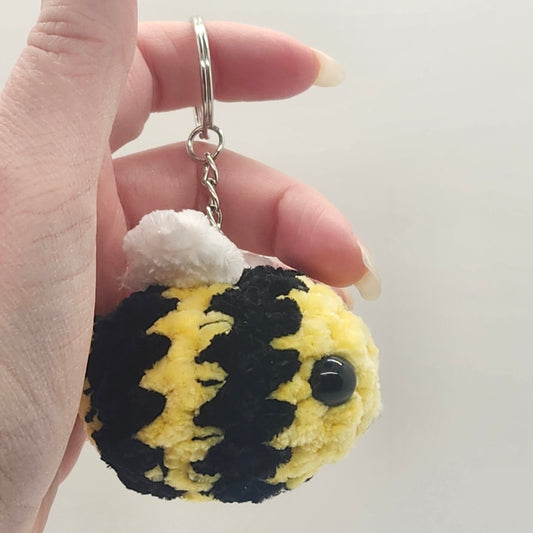 Black Stripe Bee Keychain