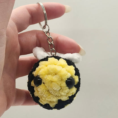 Black Stripe Bee Keychain