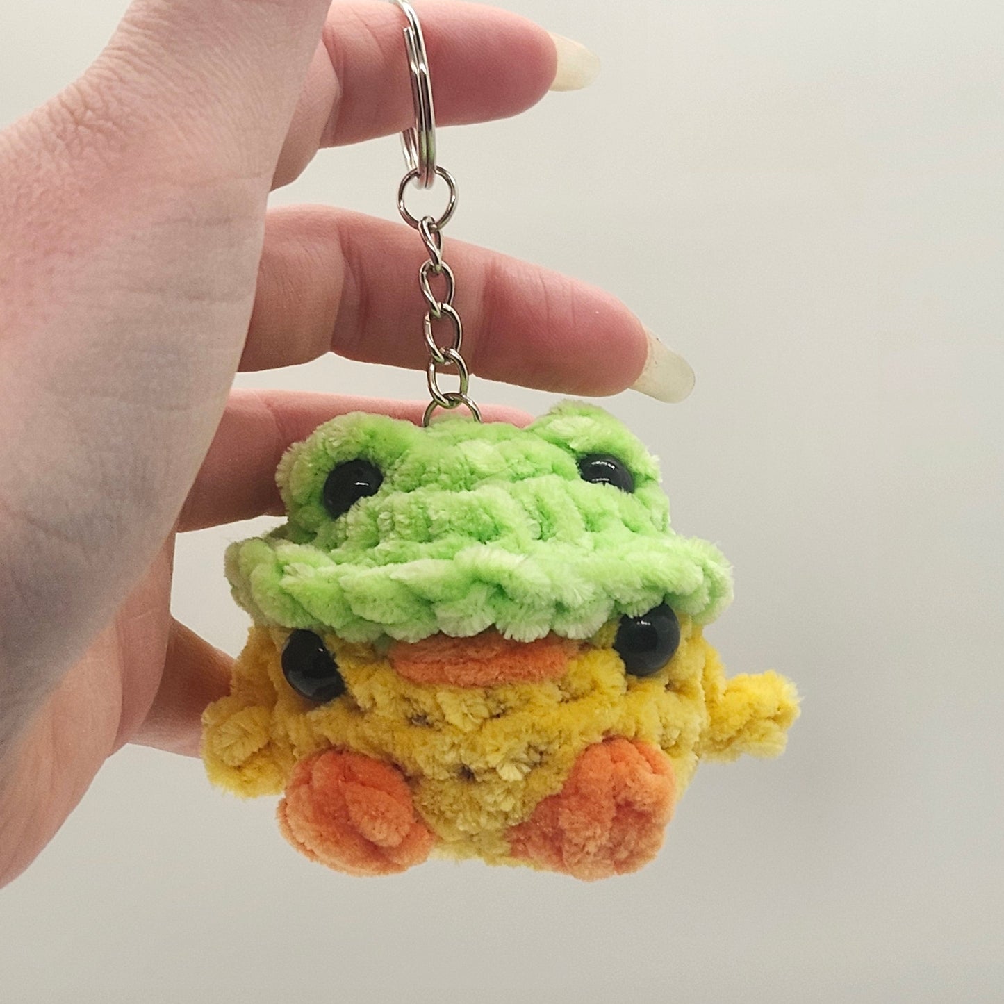 Chick in Frog Hat Keychain