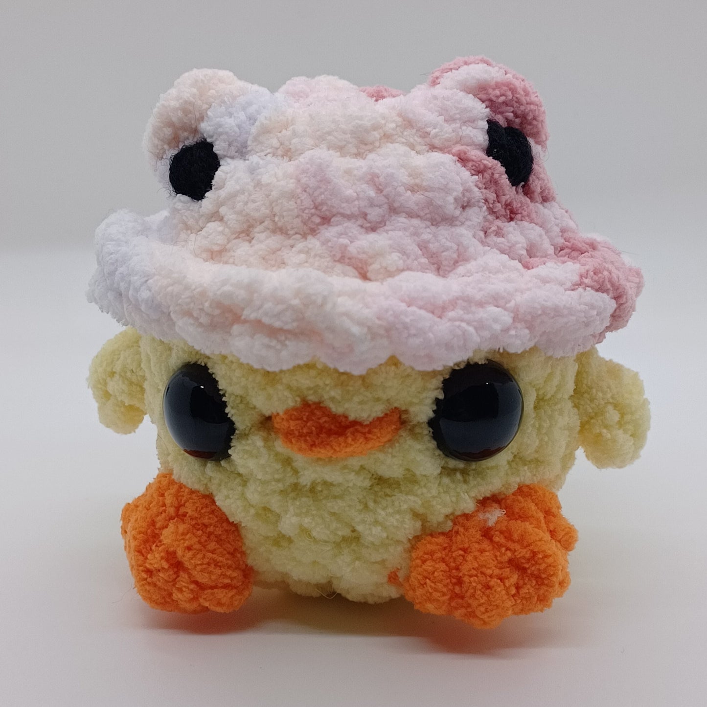 Mini Chick In Frog Hat Plush