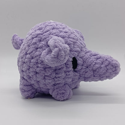 Small Elephant Plush With Yarn Eyes