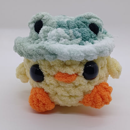 Mini Chick In Frog Hat Plush