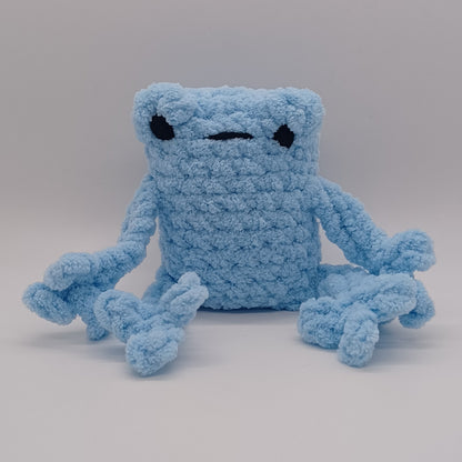 Small Leggy Frog Plush With Yarn Eyes