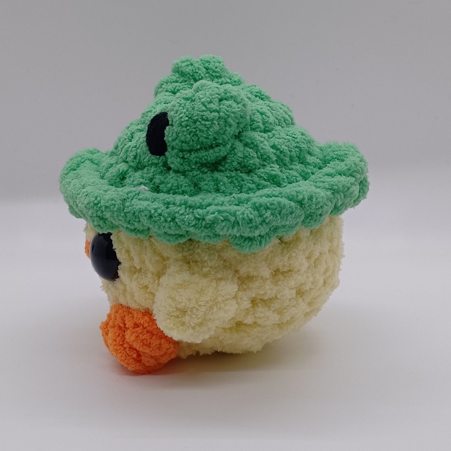 Mini Chick In Frog Hat Plush