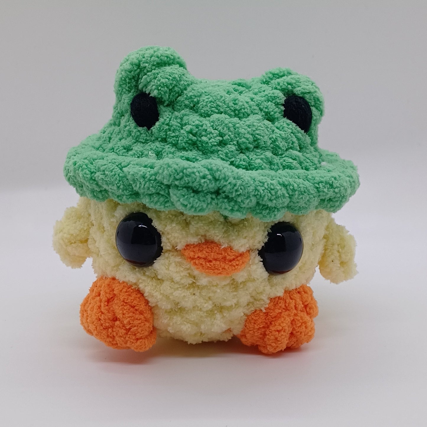 Mini Chick In Frog Hat Plush