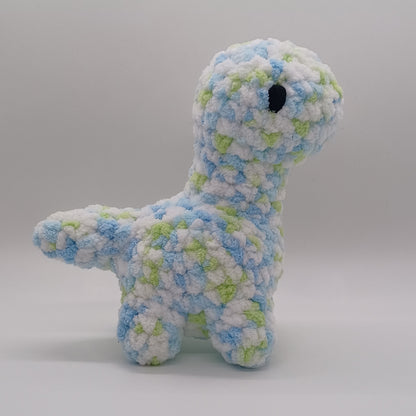 Small Long Neck Dino Plush with Yarn Eyes