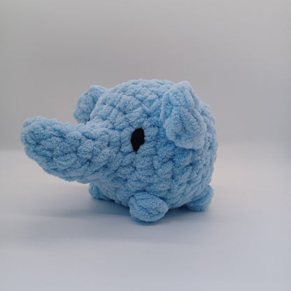 Small Elephant Plush With Yarn Eyes