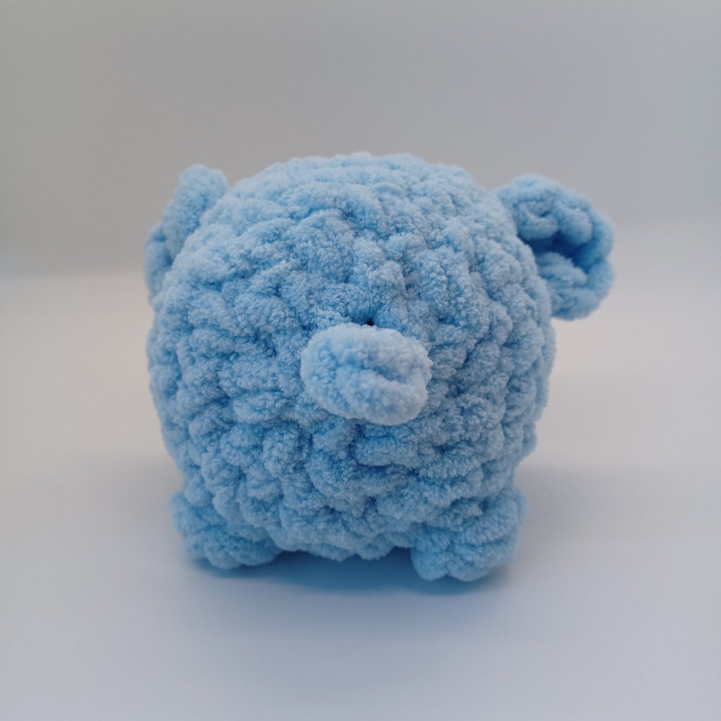 Small Elephant Plush With Yarn Eyes