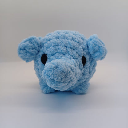 Small Elephant Plush With Yarn Eyes