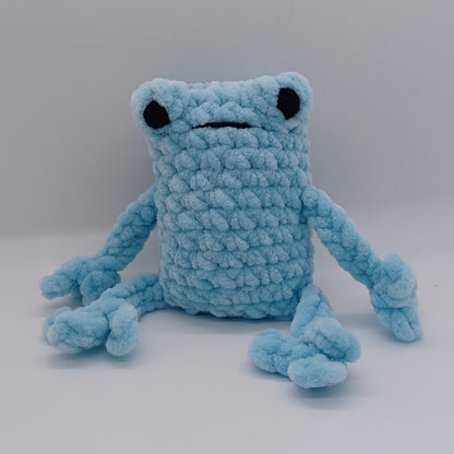 Leggy Frog Plush With Yarn Eyes