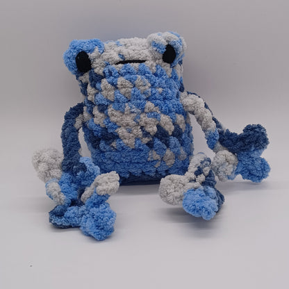 Small Leggy Frog Plush With Yarn Eyes