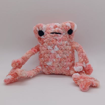 Small Leggy Frog Plush With Yarn Eyes
