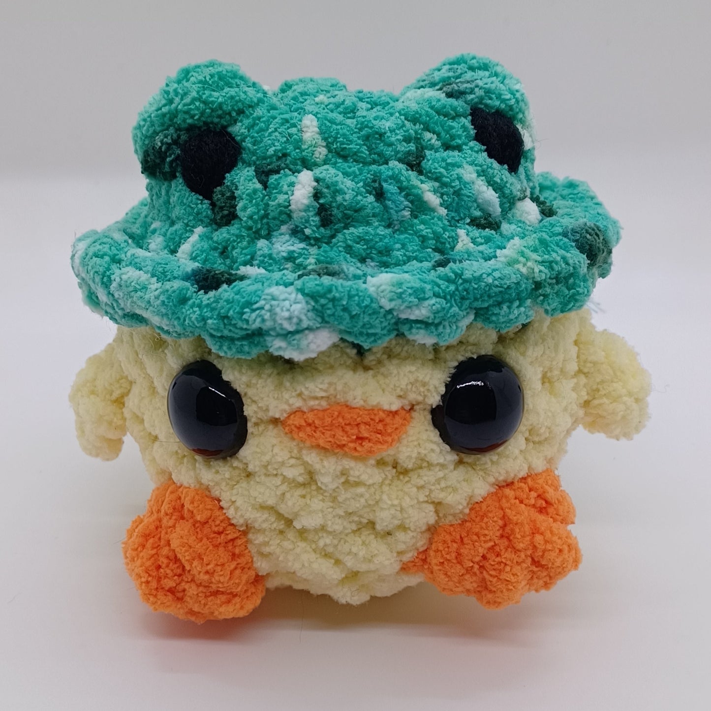 Mini Chick In Frog Hat Plush