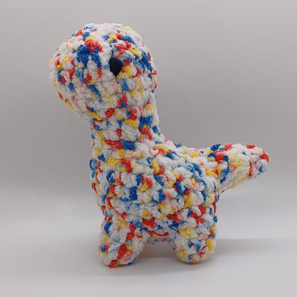 Small Long Neck Dino Plush with Yarn Eyes