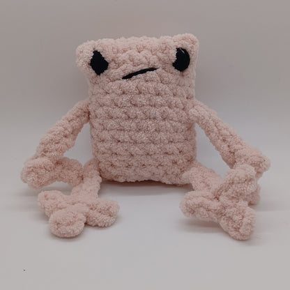 Small Leggy Frog Plush With Yarn Eyes