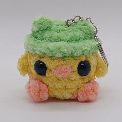 Chick in Frog Hat Keychain