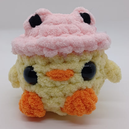 Mini Chick In Frog Hat Plush