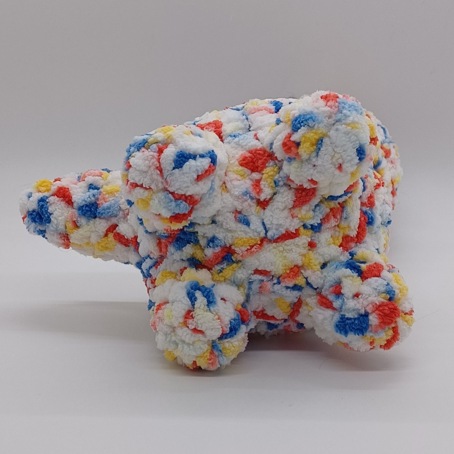 Small Long Neck Dino Plush with Yarn Eyes