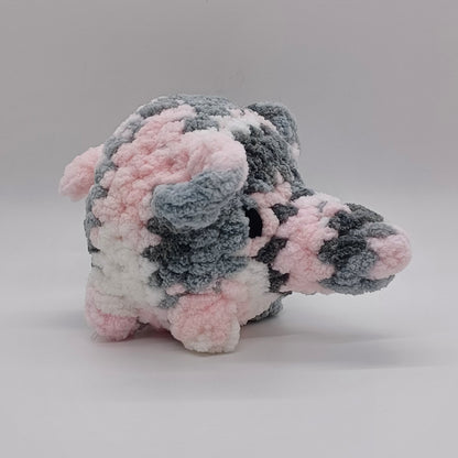 Small Elephant Plush With Yarn Eyes