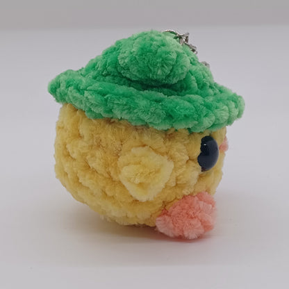 Chick in Frog Hat Keychain