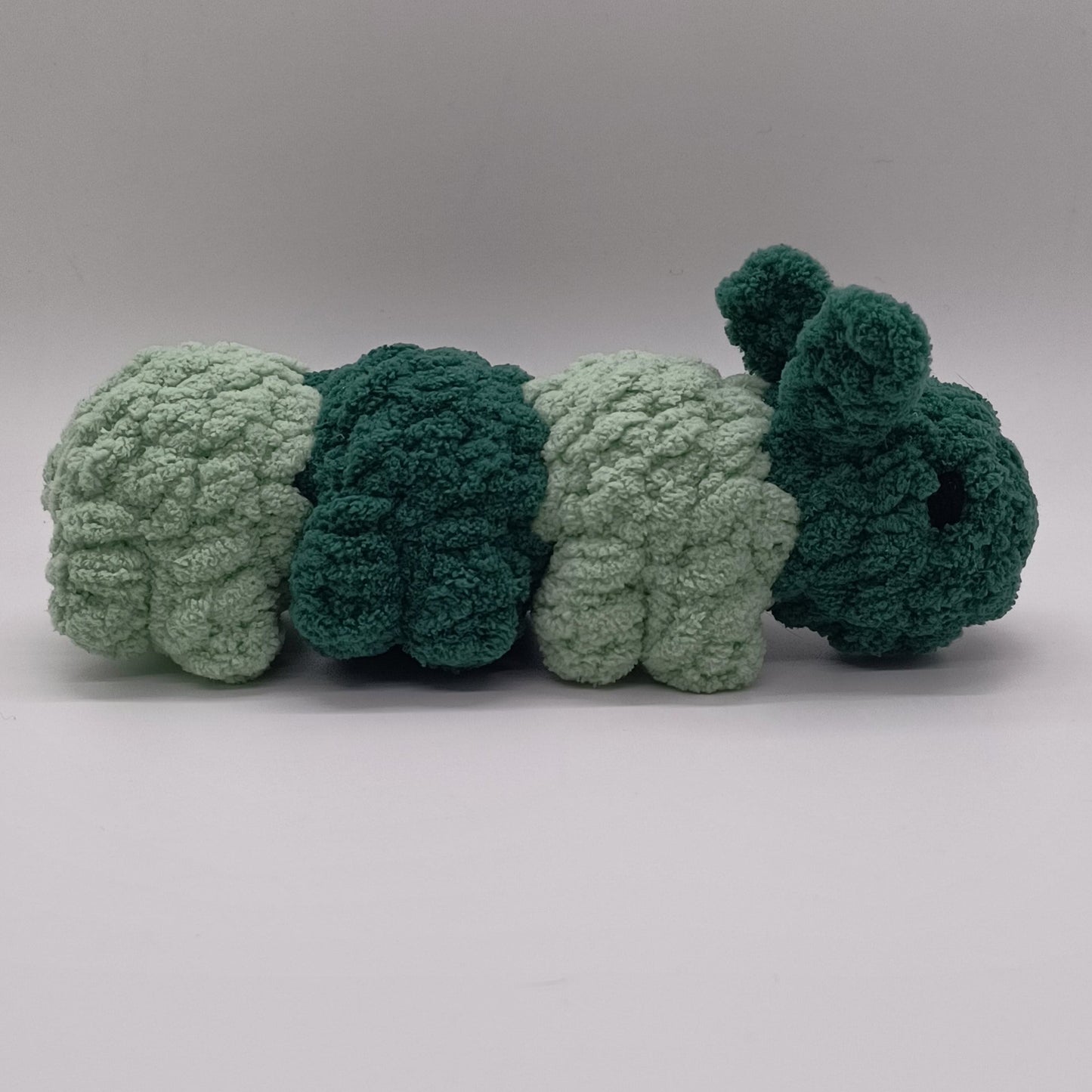 Caterpillar Plush with Yarn Eyes