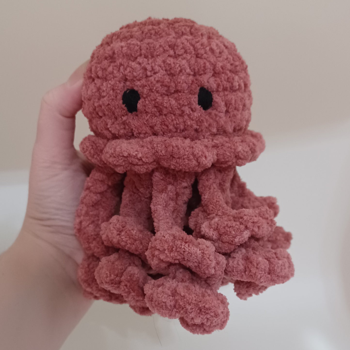Small Jellyfish Plush with Yarn Eyes