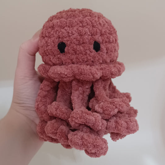 Small Jellyfish Plush with Yarn Eyes