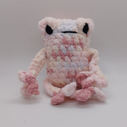 Small Leggy Frog Plush With Yarn Eyes